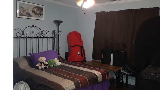 bedroom featuring ornamental molding