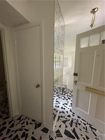 bathroom with tile patterned flooring