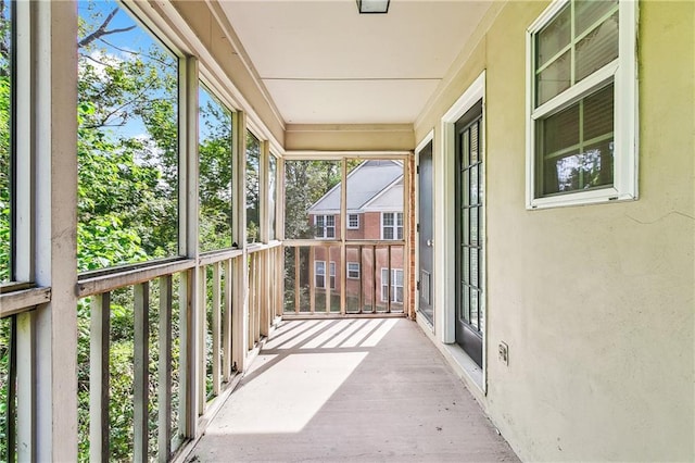 view of sunroom / solarium