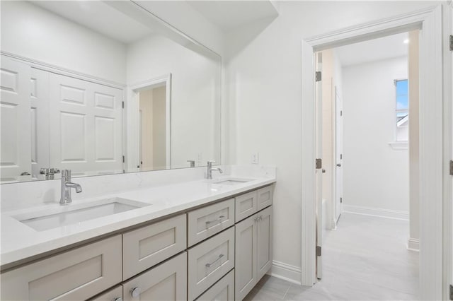 bathroom with vanity