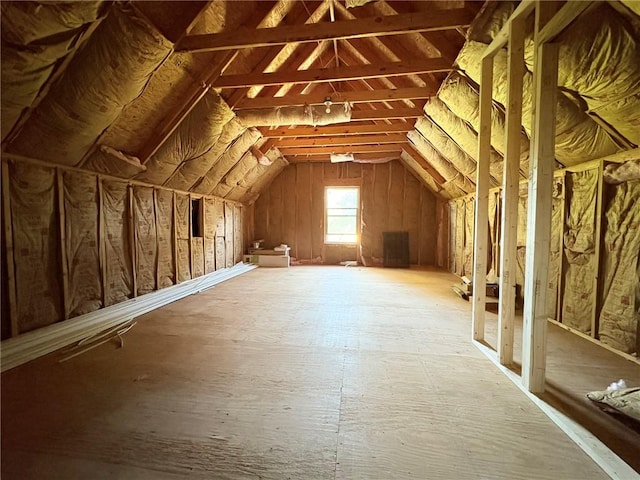 view of attic