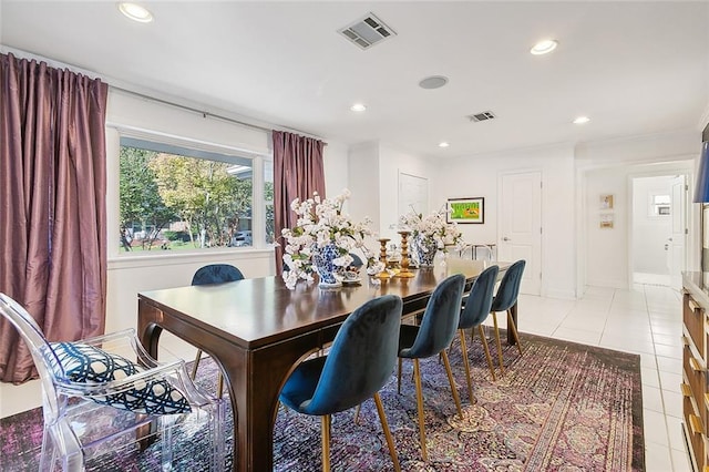 view of tiled dining area