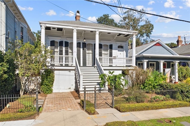 view of front of home with a porch