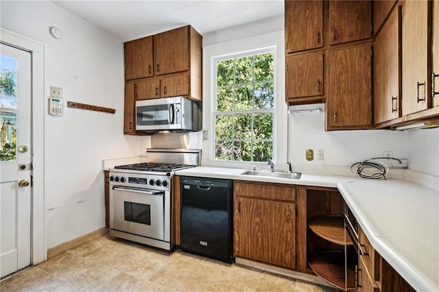 kitchen featuring sink and appliances with stainless steel finishes