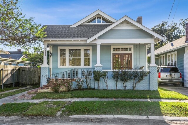 bungalow-style house with a porch