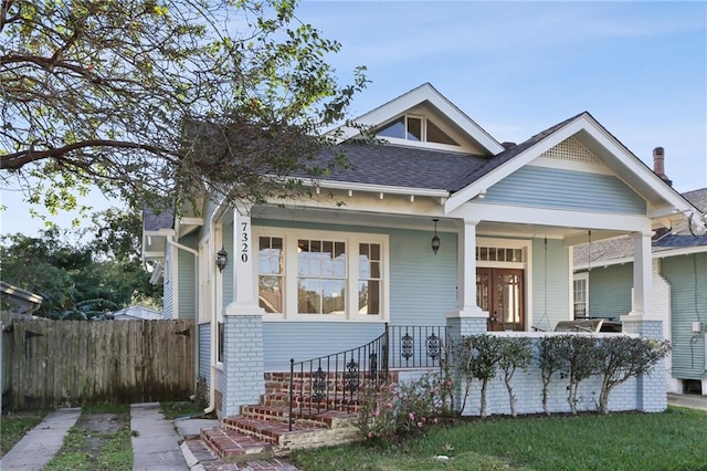 view of front of house with a porch