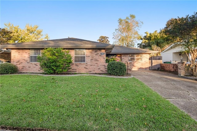 view of property exterior with a yard