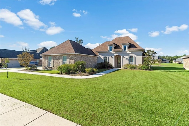 view of front of home featuring a front yard