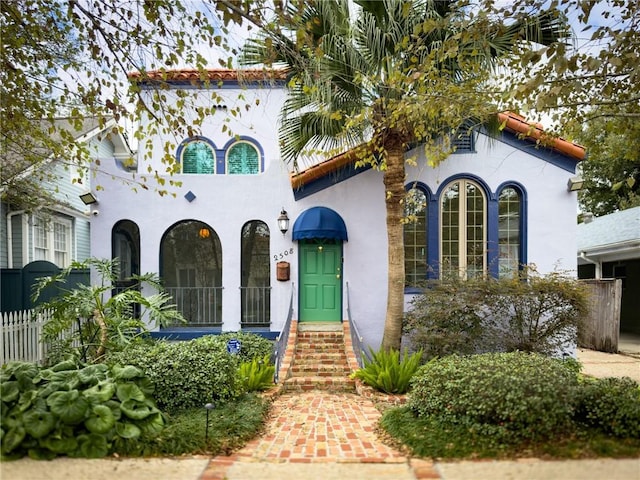 view of mediterranean / spanish house