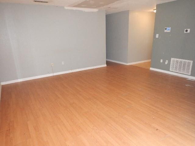 empty room featuring light hardwood / wood-style flooring