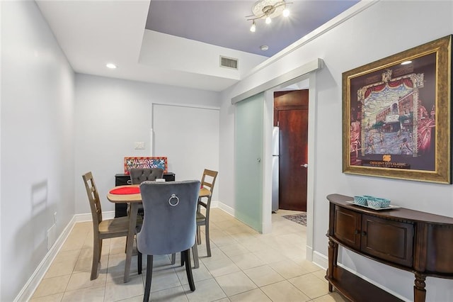 view of tiled dining room