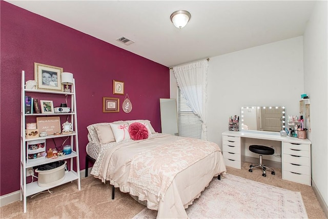 view of carpeted bedroom