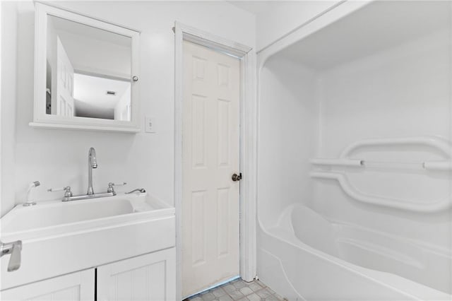 bathroom featuring vanity and tile patterned floors