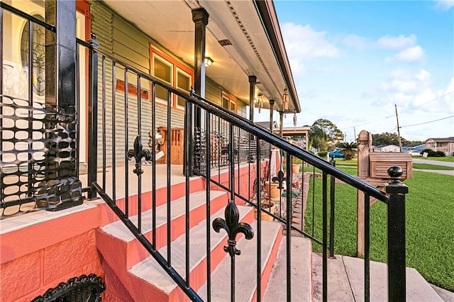 exterior space with covered porch