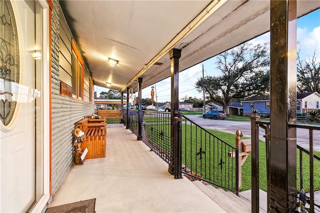 view of patio / terrace featuring covered porch