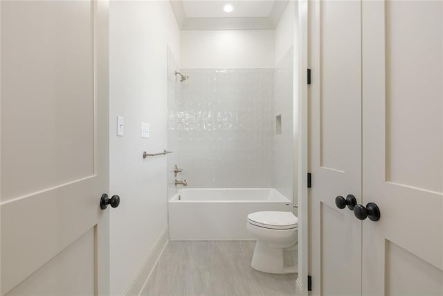 full bathroom with shower / bathtub combination and toilet