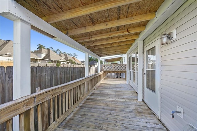 view of wooden deck