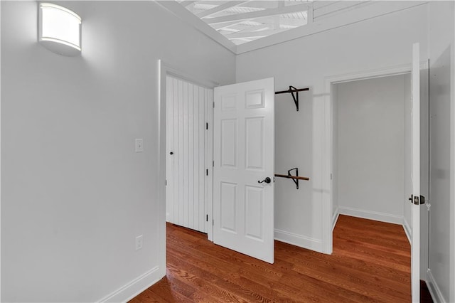 interior space with wood-type flooring