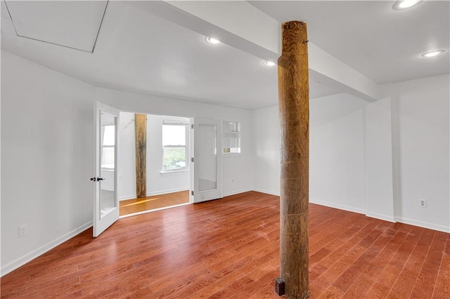 interior space featuring hardwood / wood-style flooring