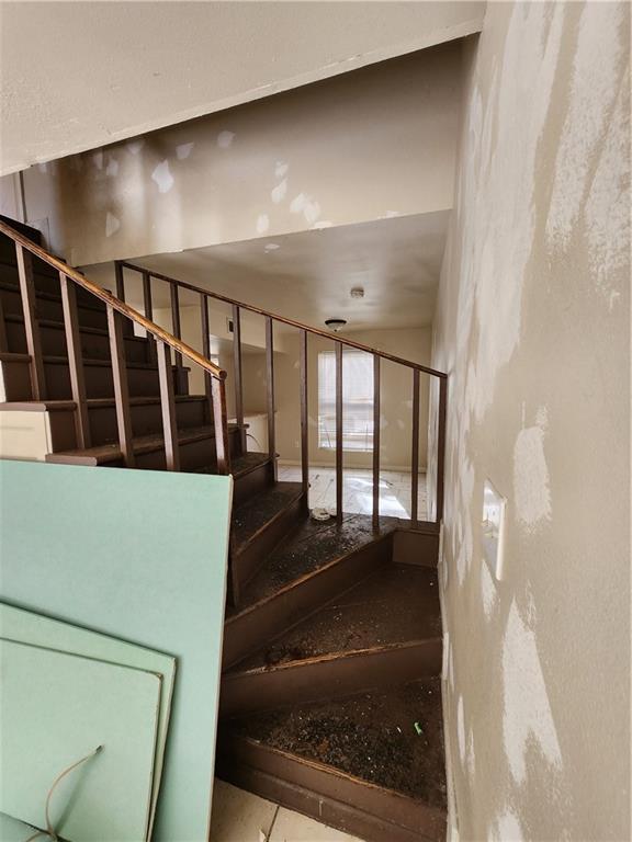 view of stairway