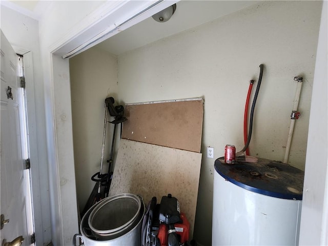 interior details with gas water heater