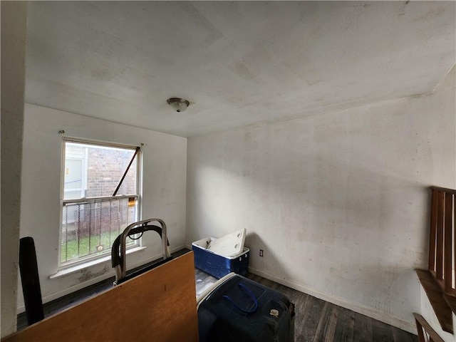 misc room featuring dark wood-type flooring and plenty of natural light