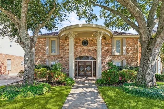 view of front of property with french doors