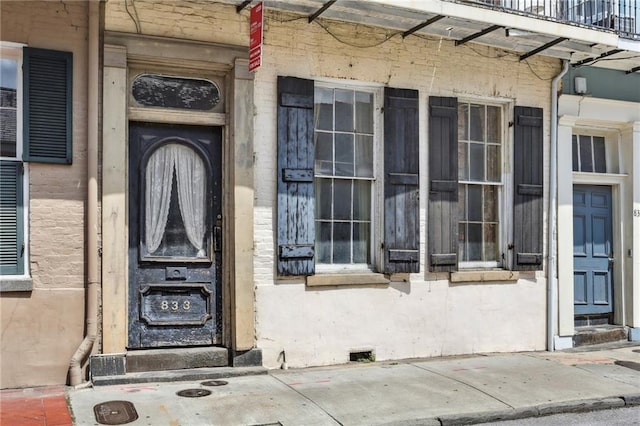 view of doorway to property