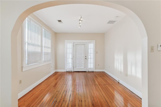 entryway featuring light hardwood / wood-style floors