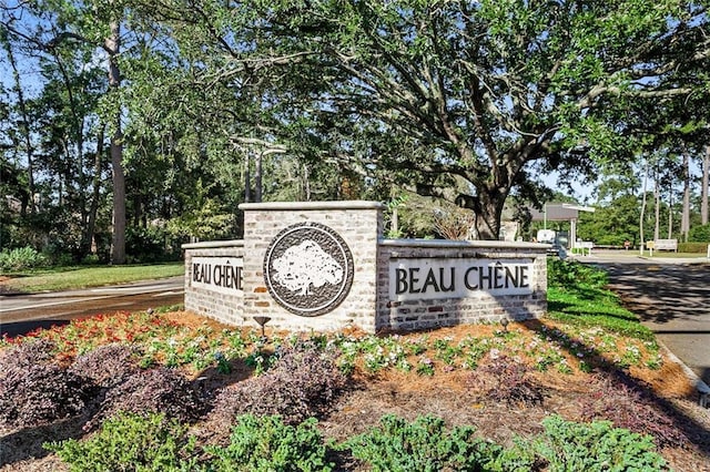 view of community sign