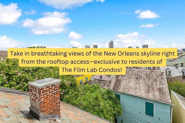 exterior details with a chimney and roof with shingles