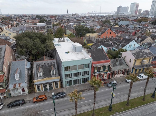aerial view with a residential view