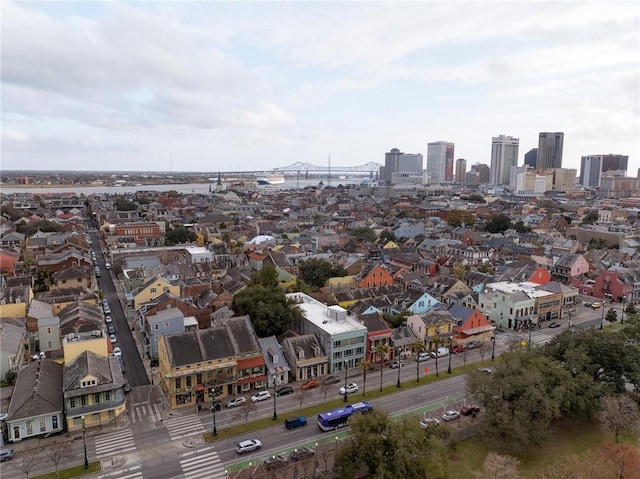 drone / aerial view with a residential view