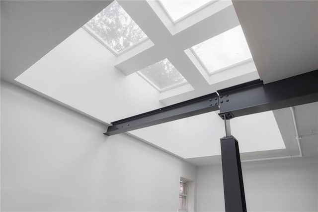 room details featuring a skylight