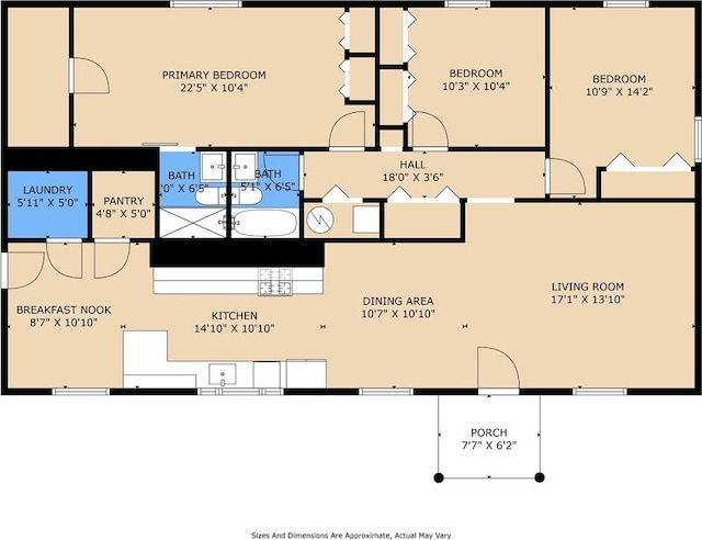 1917 Generes Dr, Harahan, LA 70123 - floor plan / room layout