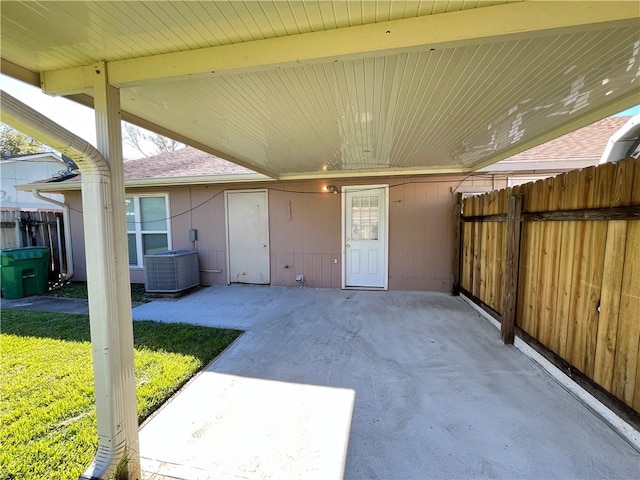 view of patio with cooling unit