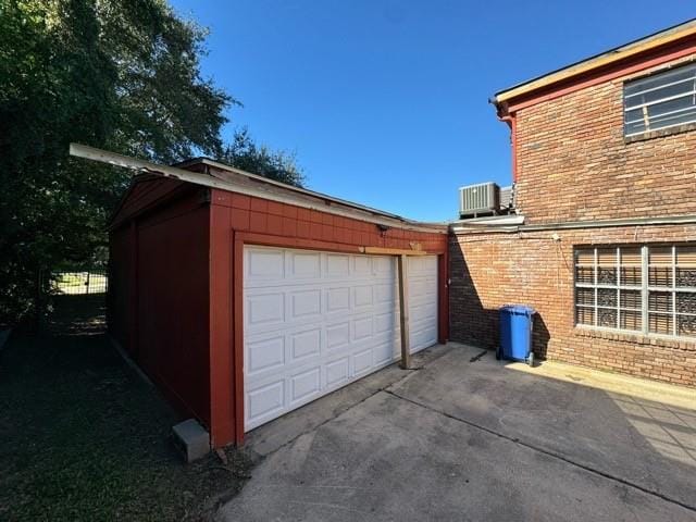 garage featuring central AC