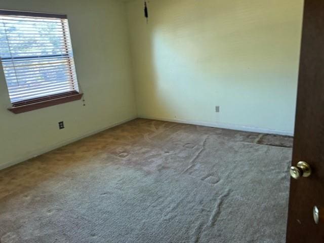 spare room with light carpet