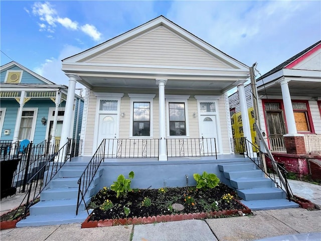 view of front of property with a porch