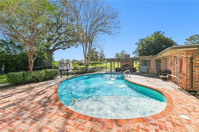 view of pool with a patio