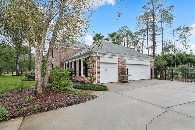 view of home's exterior with a garage