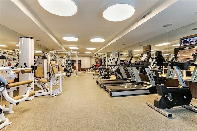 view of workout area