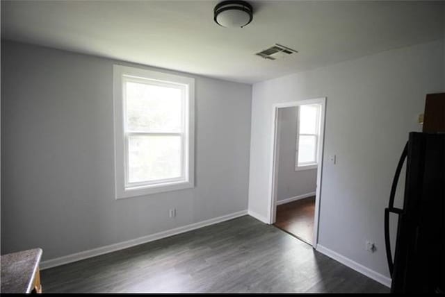 interior space featuring dark hardwood / wood-style floors