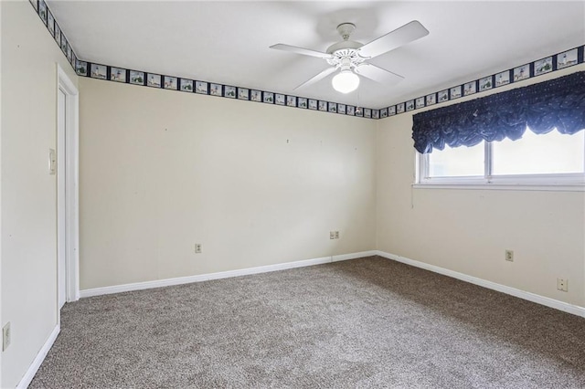 3733 Rockford Hts, Metairie, LA 70002 - carpeted empty room with ceiling fan