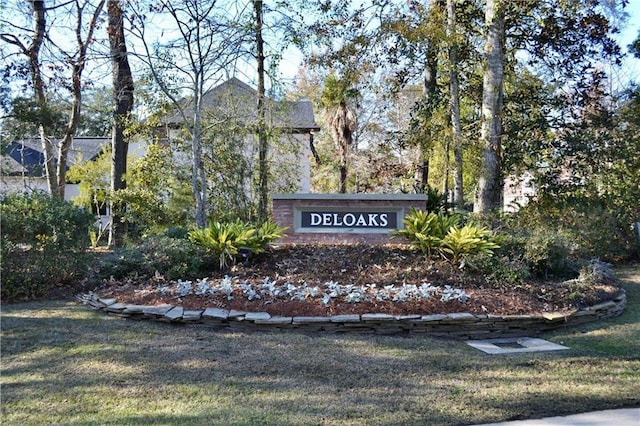 view of community sign