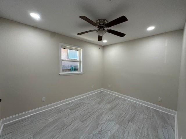 empty room with ceiling fan