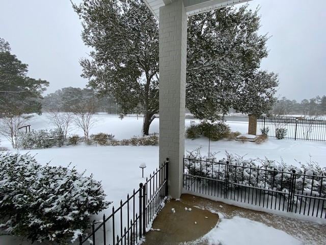 view of snowy yard