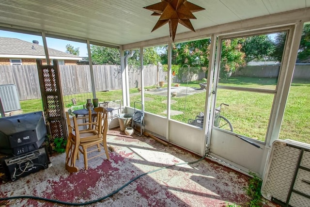 view of sunroom