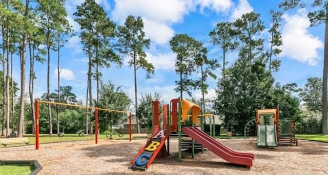 view of community jungle gym
