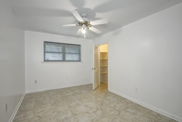 empty room with ceiling fan